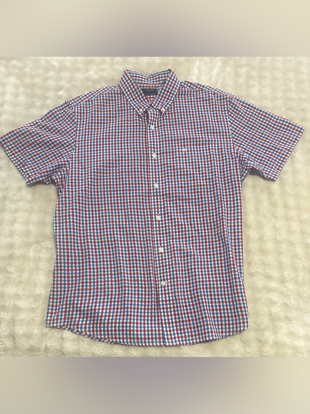 Dockers Red, Blue & White Check Casual Button-Down Shirt
